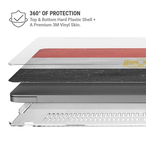 Egyptian Flag Distressed MacBook Pro 14in (2021-24) Case plus Skin